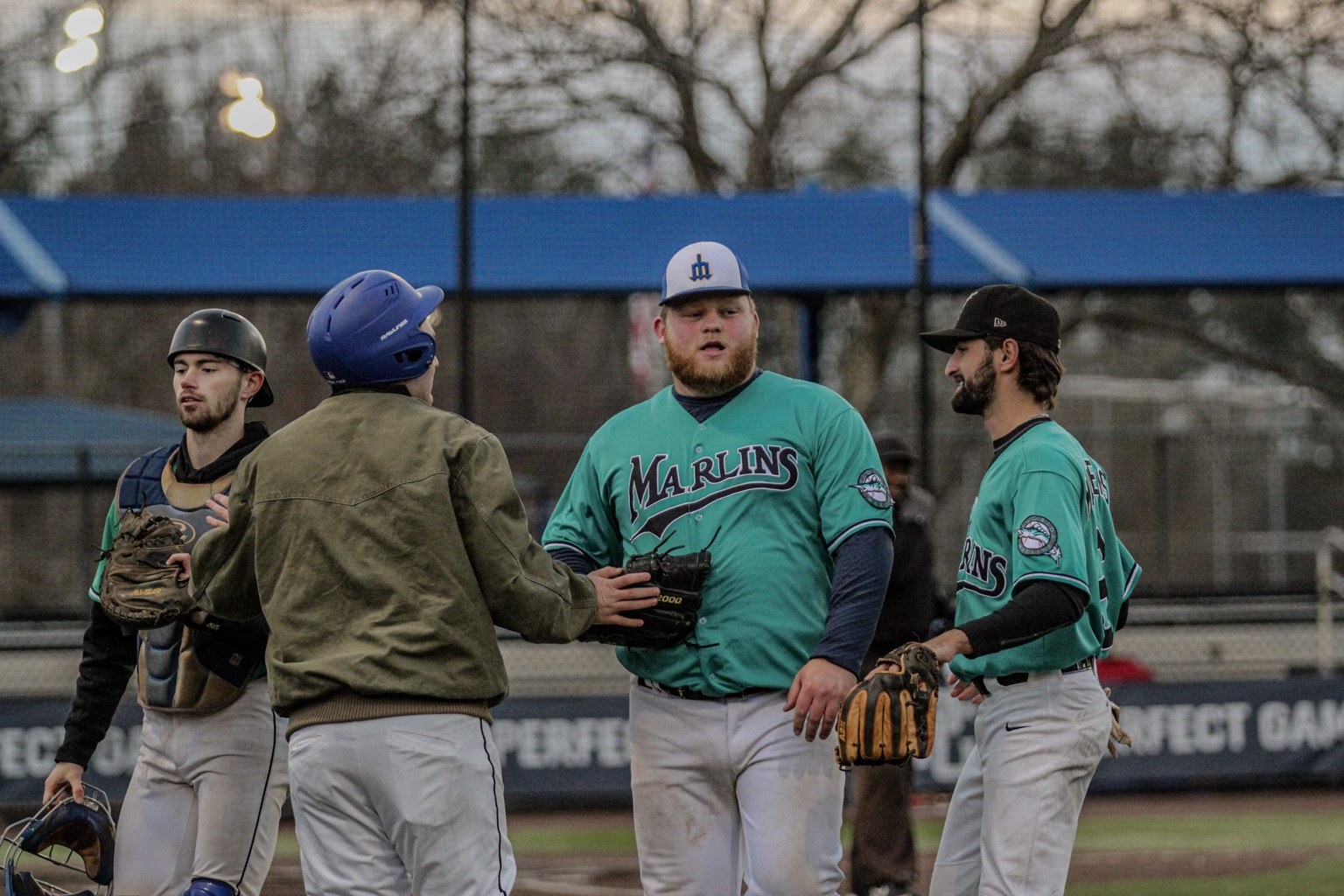 Atlanta Marlins players on the field